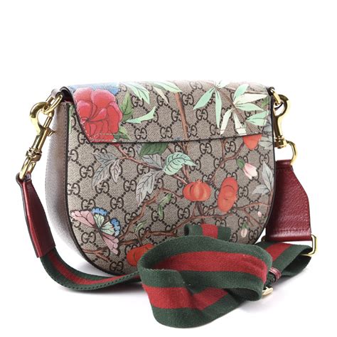 Gucci GG Supreme Tian Medium Padlock Shoulder Bag 